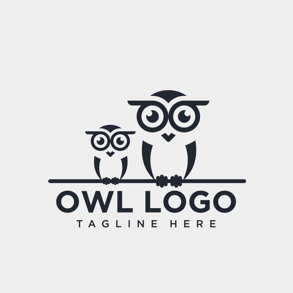 Modern owl logo design for business company or community vector