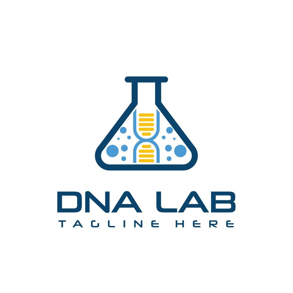 DNA lab logo design for business company vector