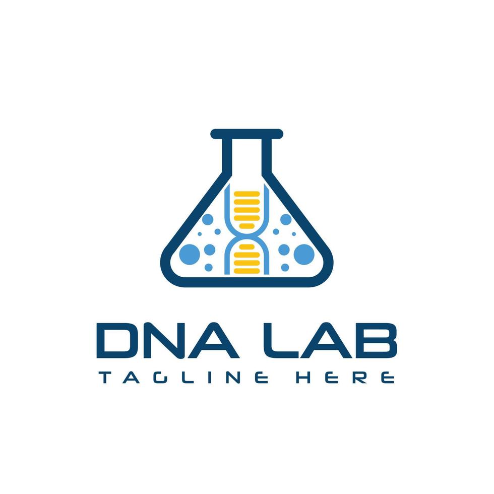 diseño de logotipo de laboratorio de adn para empresa comercial vector