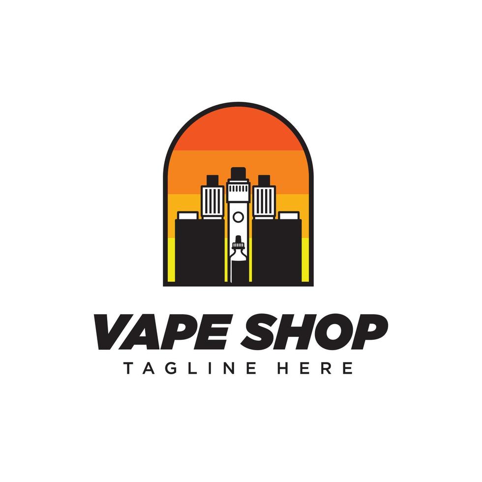 diseño de logotipo de vape para tienda de vape vector