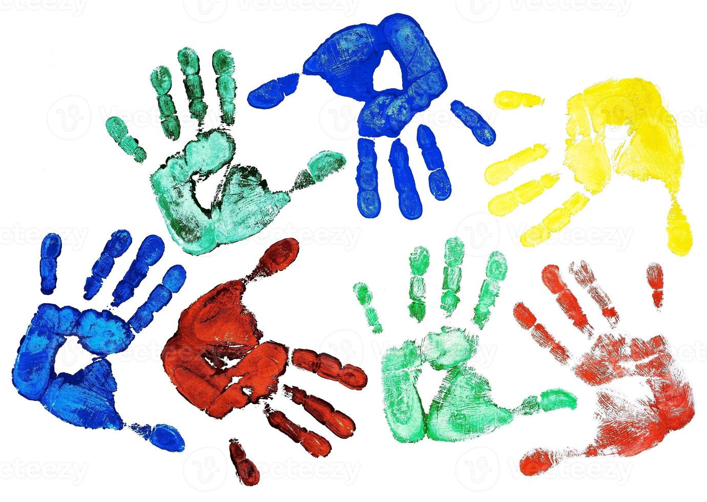 Colors imprint hands photo