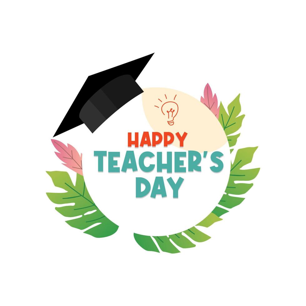 Happy teacher's day social media post vector