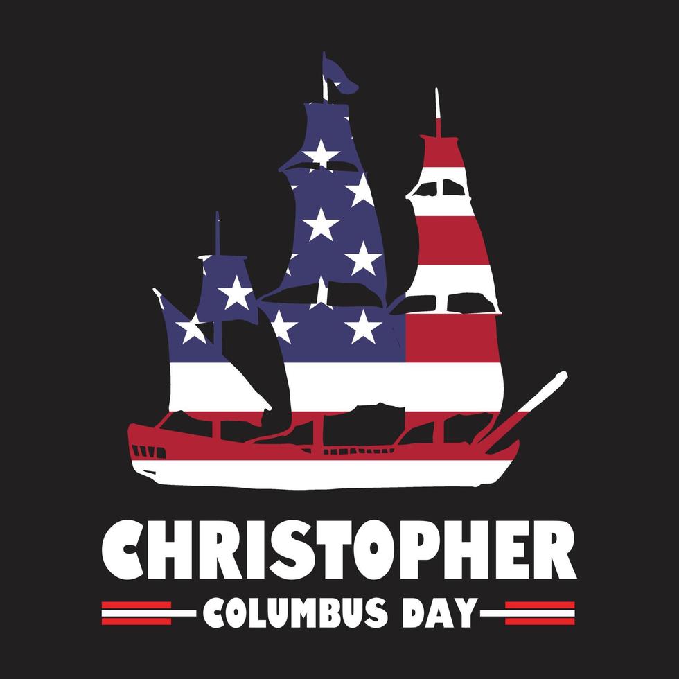 Columbus Day t-shirt design vector