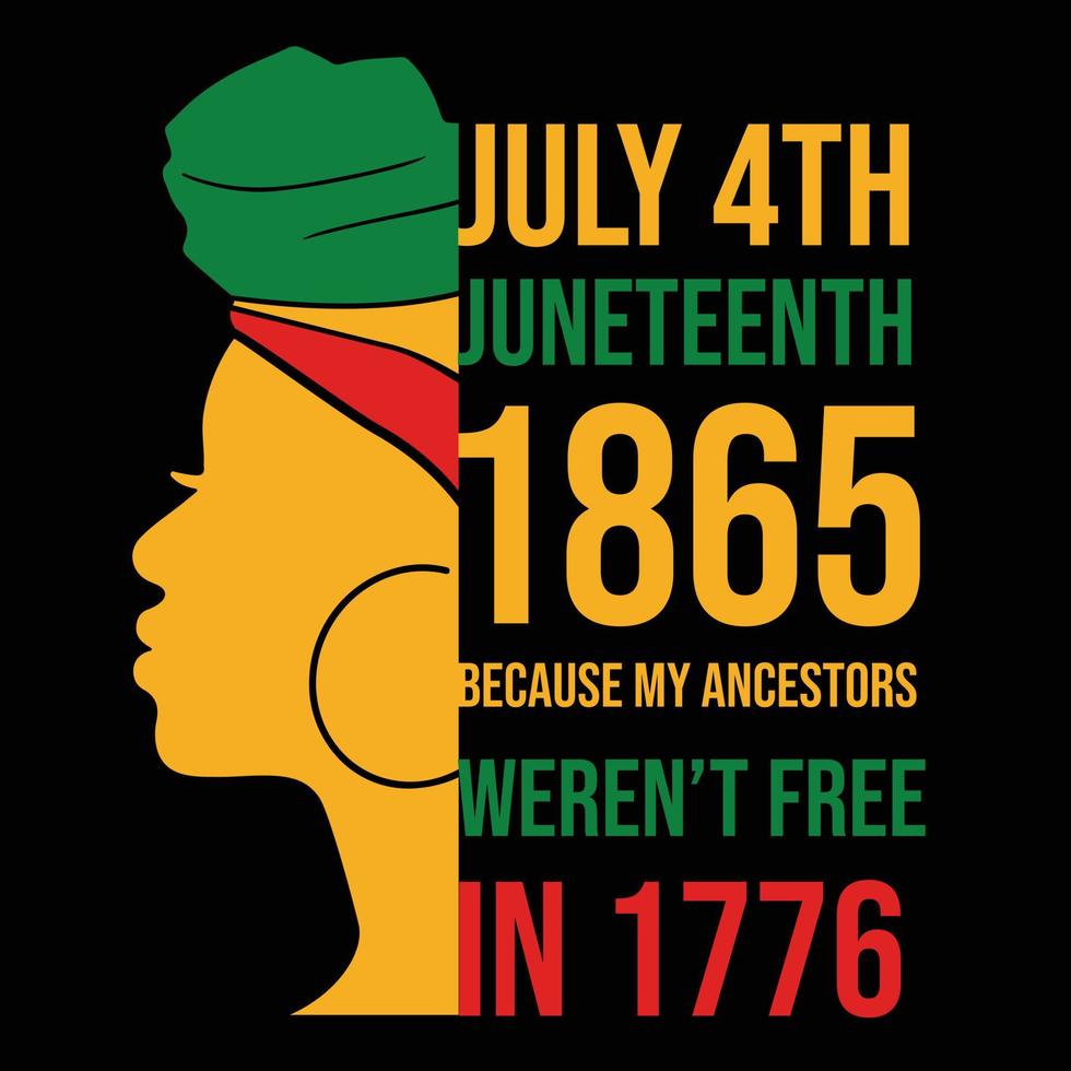 Juneteenth Day t shirt design vector