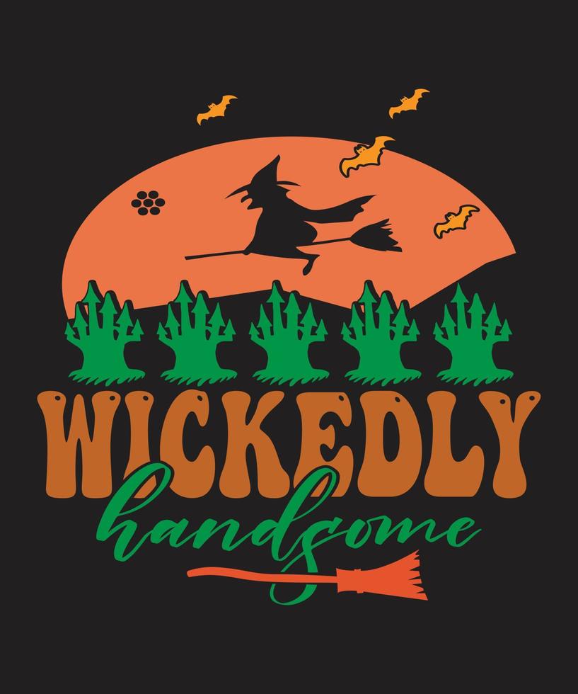 diseño de camiseta de halloween vector