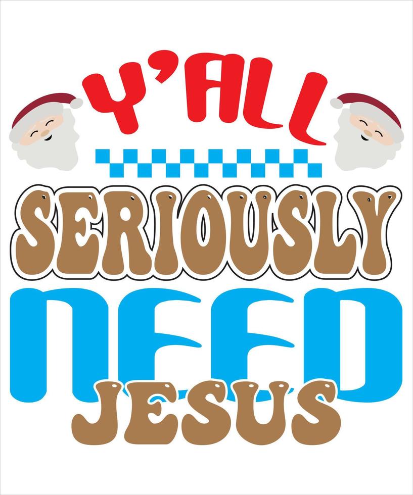 Christmas tshirt design vector