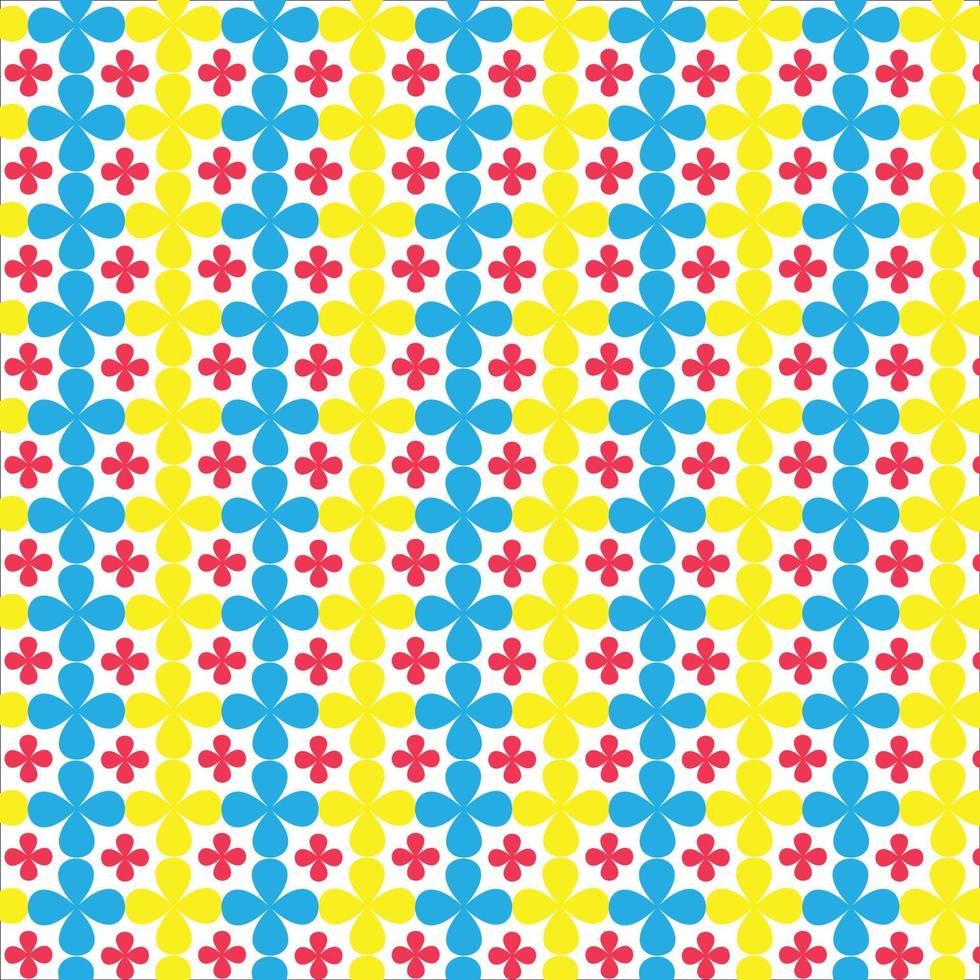 Colourful flower pattern vector