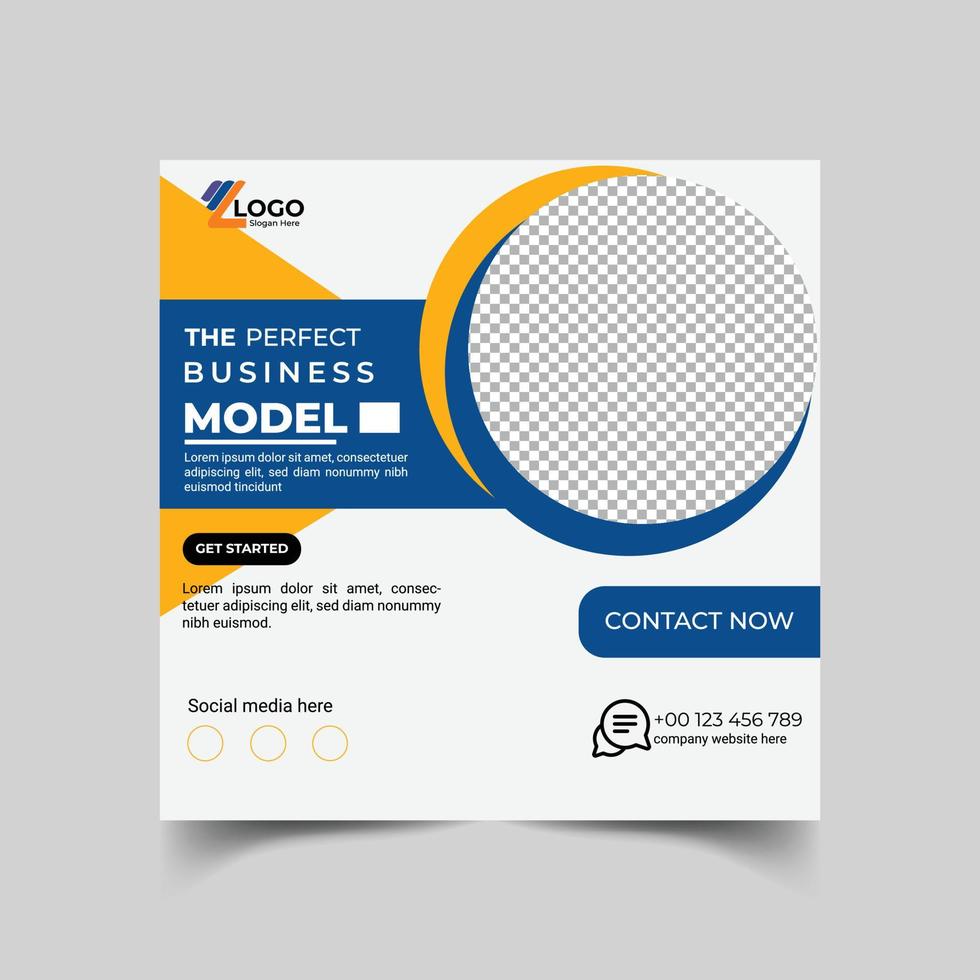 Corporate social media banner vector