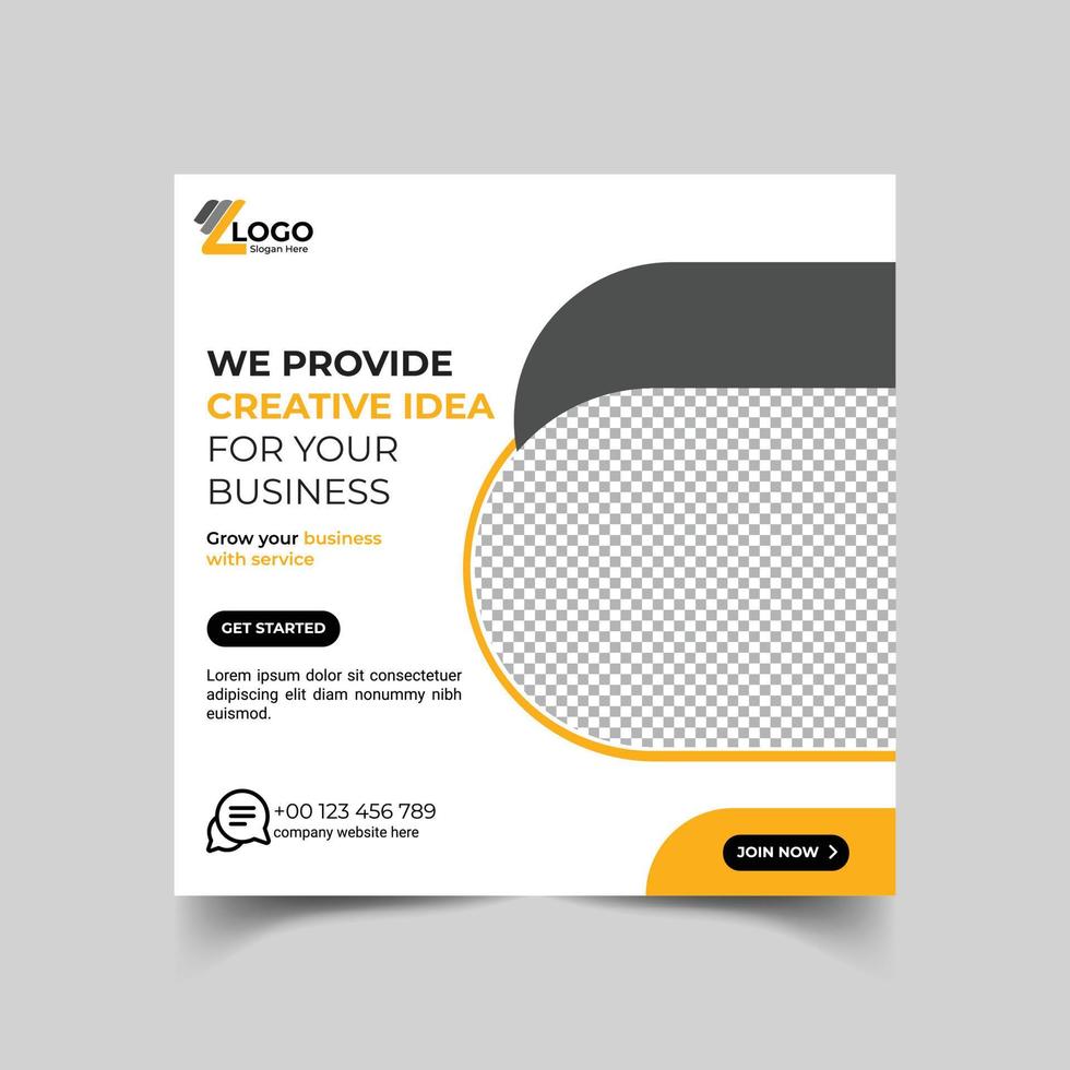 Corporate social media banner vector
