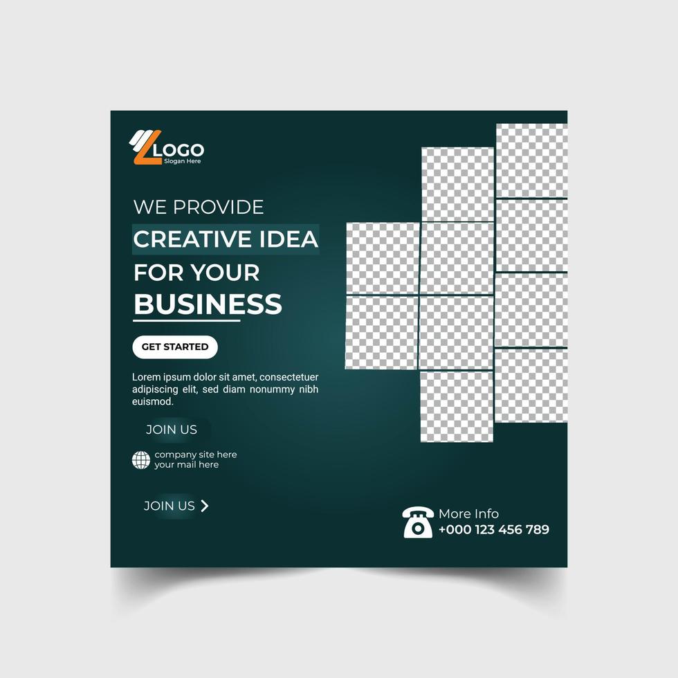 Corporate social media banner vector