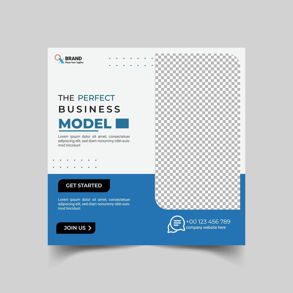 Corporate social media banner vector