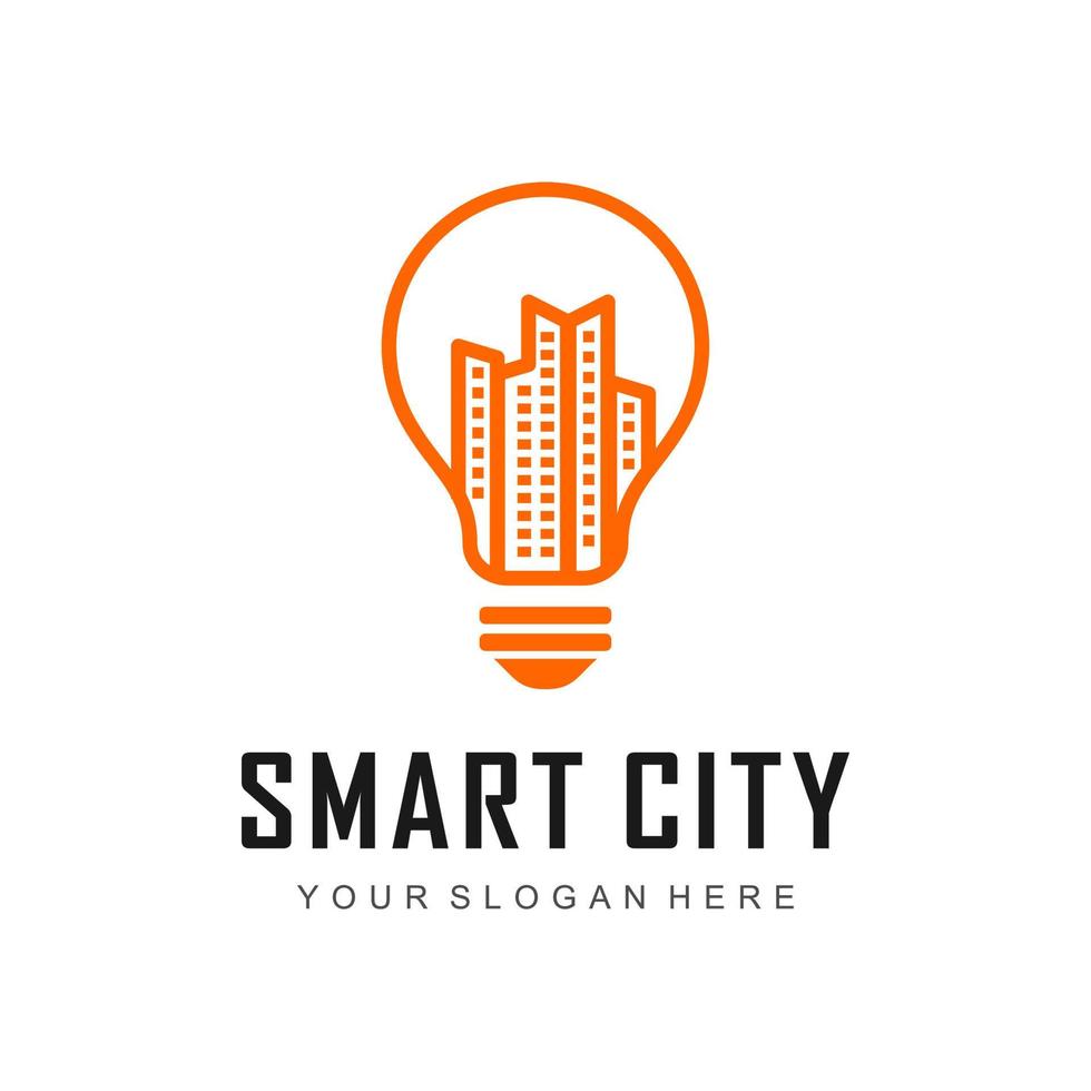 logotipo de ciudad inteligente vector