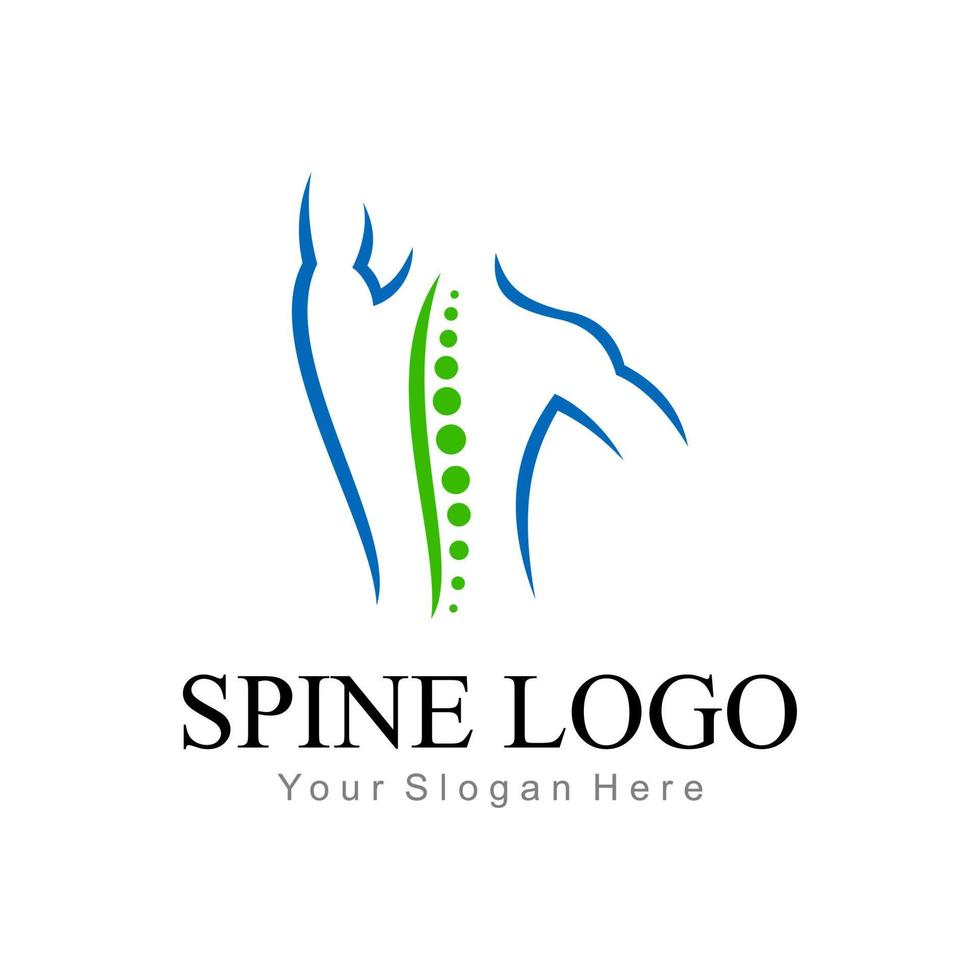 logotipo de cuidado de la columna vertebral vector