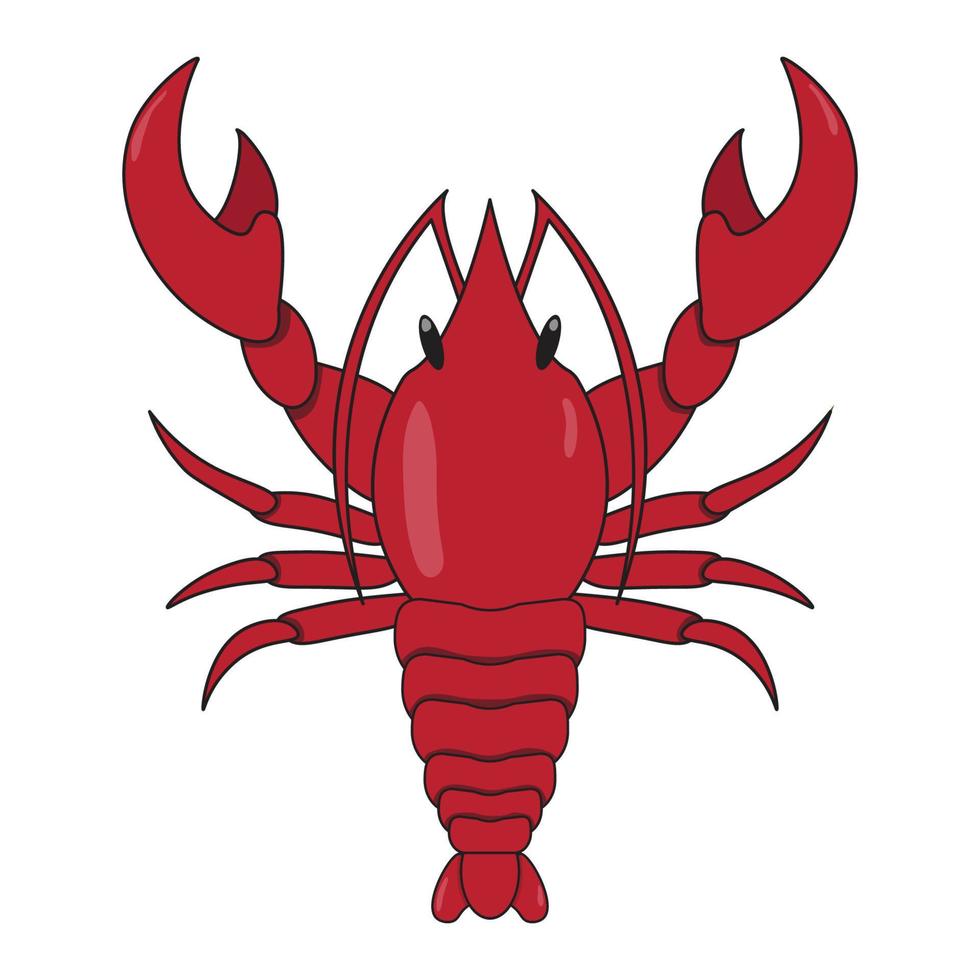 illustration of red lobster vector
