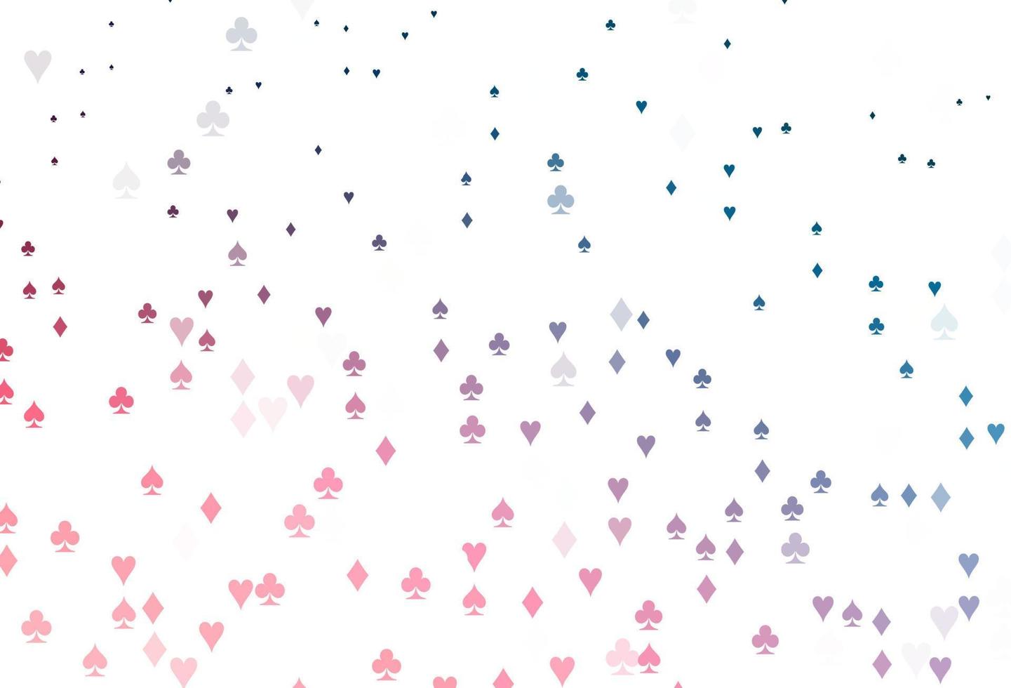 Light Blue, Red vector template with poker symbols.