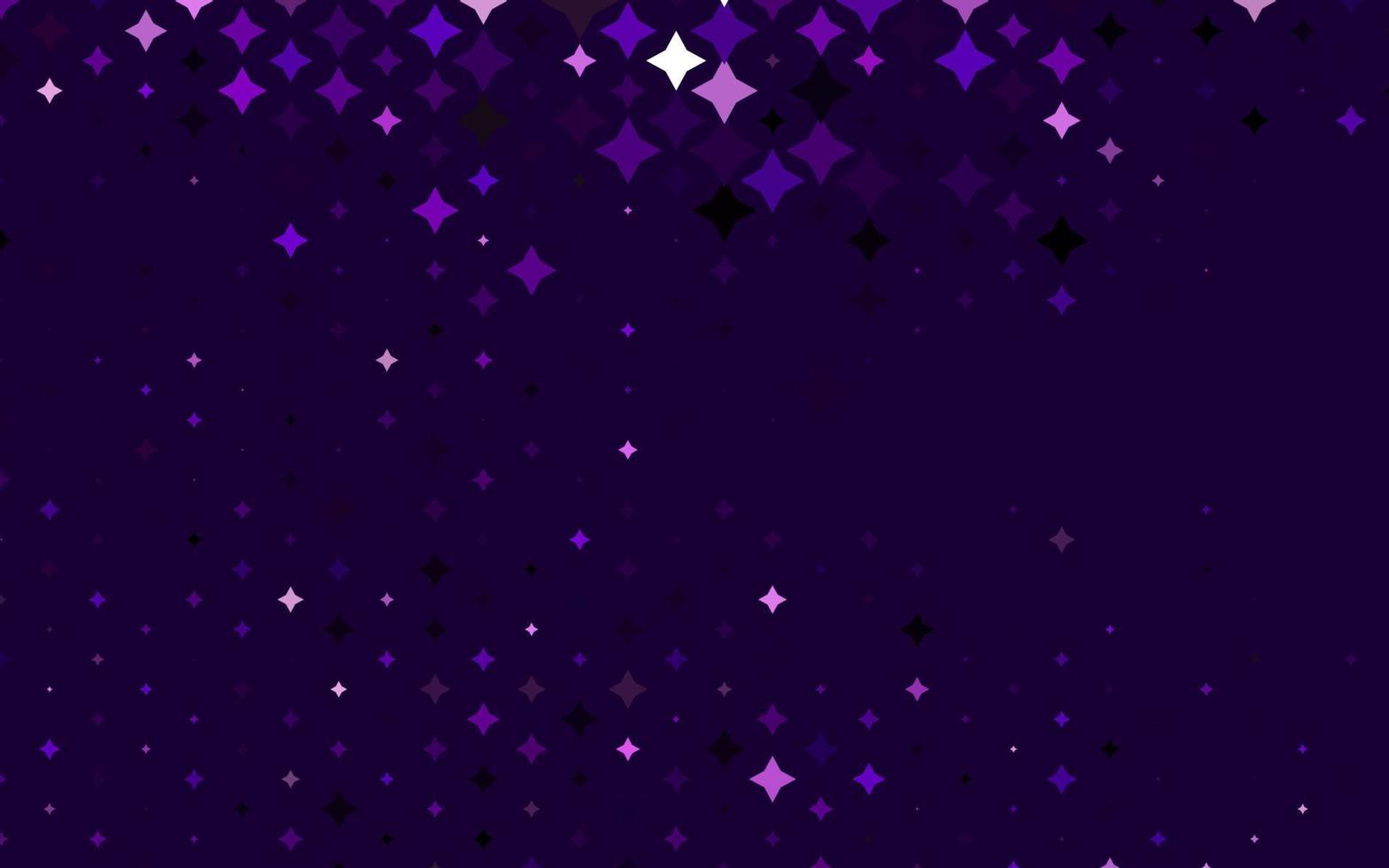 textura de vector púrpura claro con hermosas estrellas.