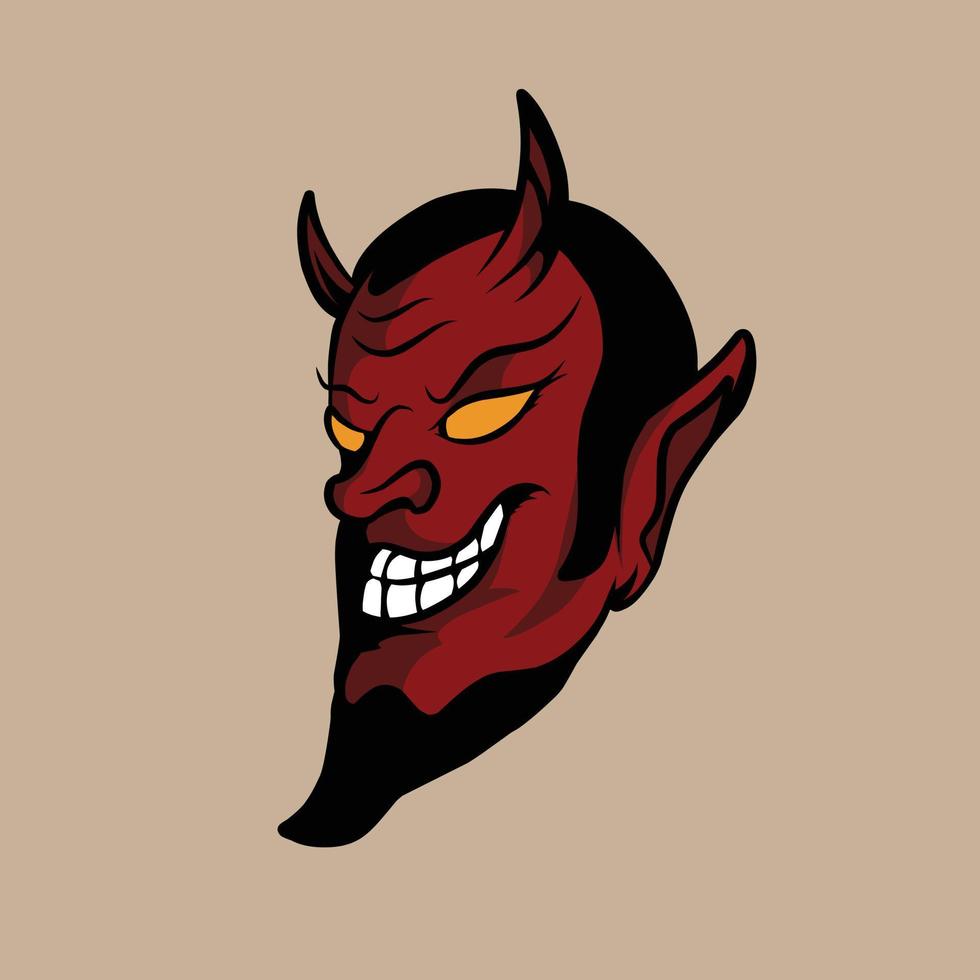 ilustración de vector de diablo rojo hecha especialmente para uso de marca publicitaria y mucho más