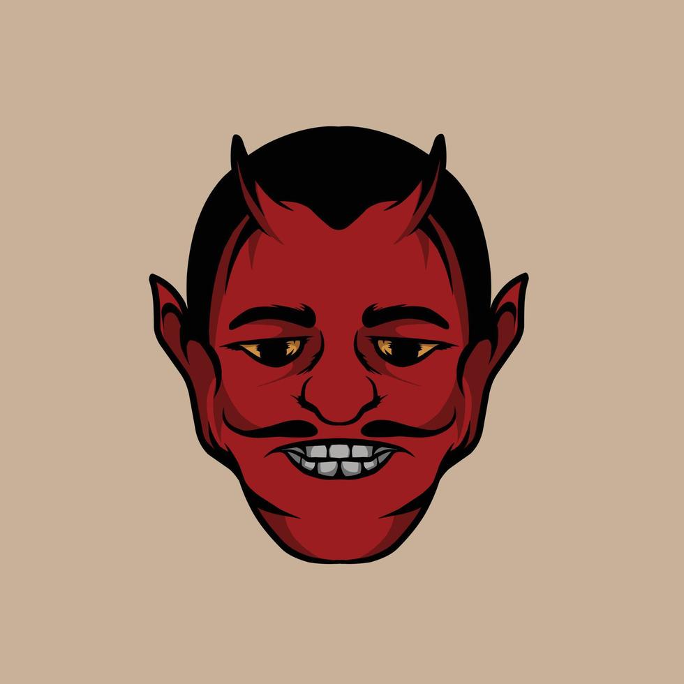 ilustración de vector de diablo rojo hecha especialmente para uso de marca publicitaria y mucho más