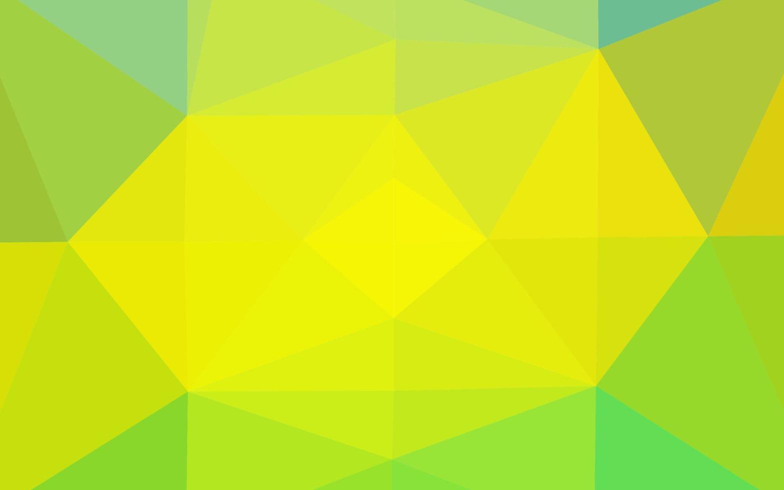 Diseño abstracto de polígono vectorial verde claro y amarillo. vector