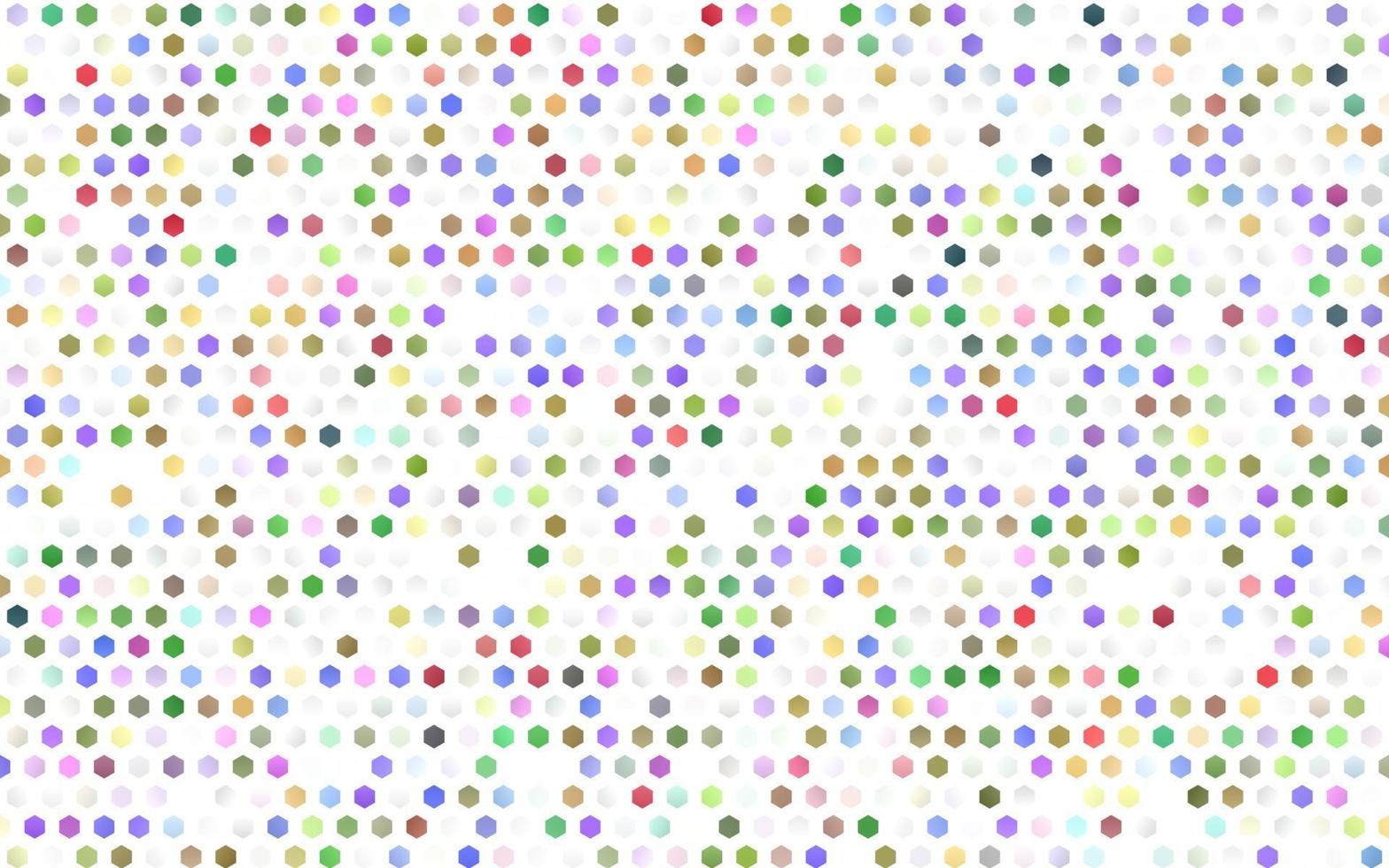 multicolor claro, textura vectorial del arco iris con hexágonos coloridos. vector