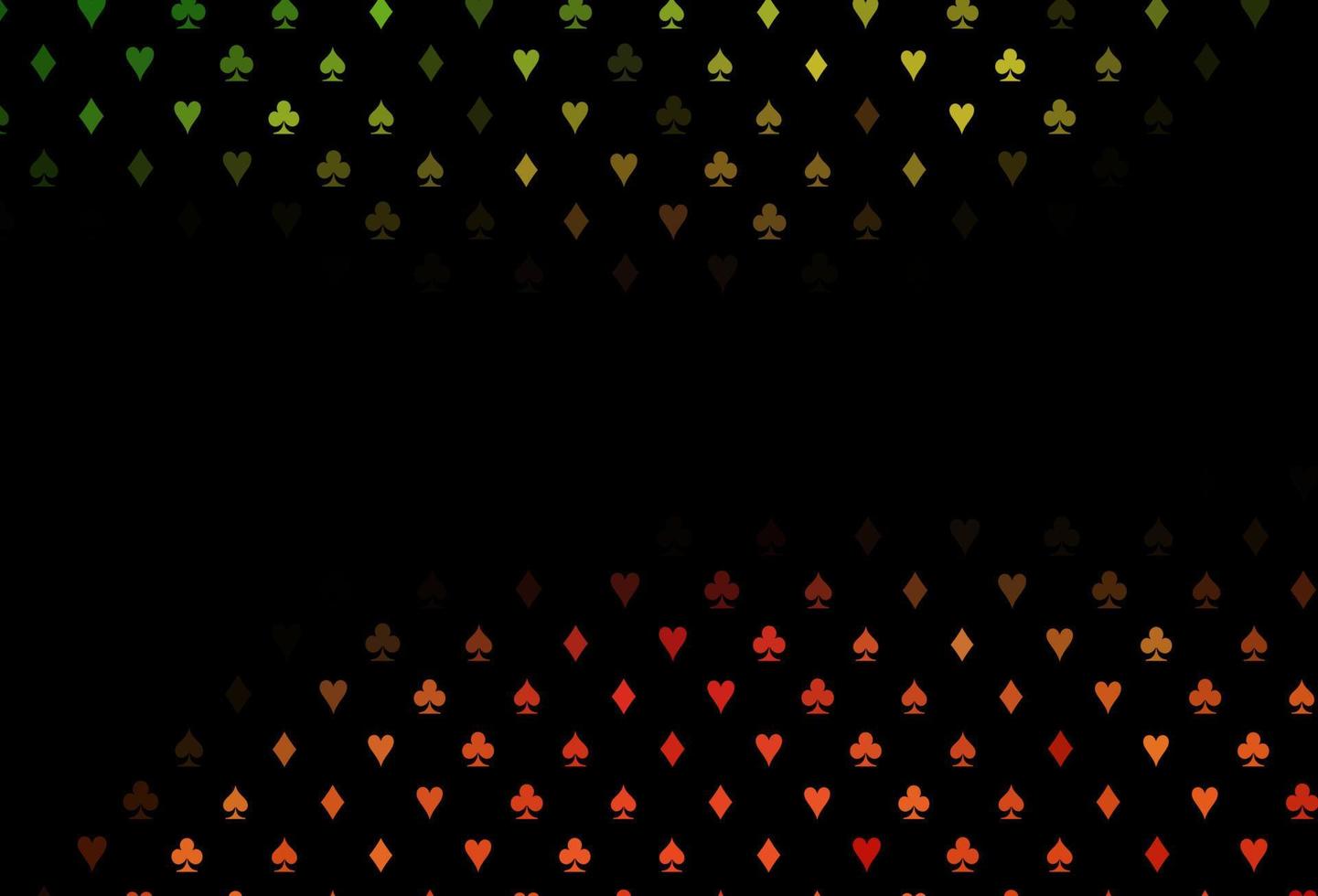 Dark green, red vector template with poker symbols.