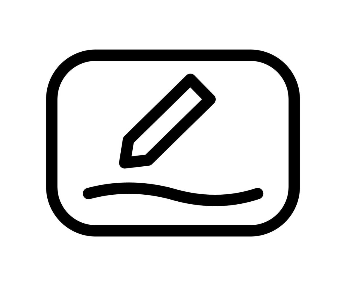 edición de icono de logotipo de vector de lápiz minimalista moderno. signo de escritura simple para el concepto de edición o diseño. símbolo de dibujo aislado sobre fondo blanco. se puede utilizar para web y móvil