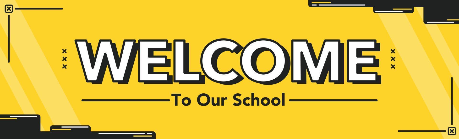 back to school welcome ink style banner template vector