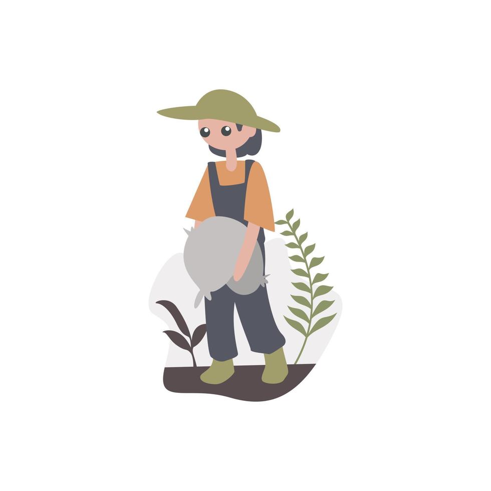 Gardener Woman's Seed vector