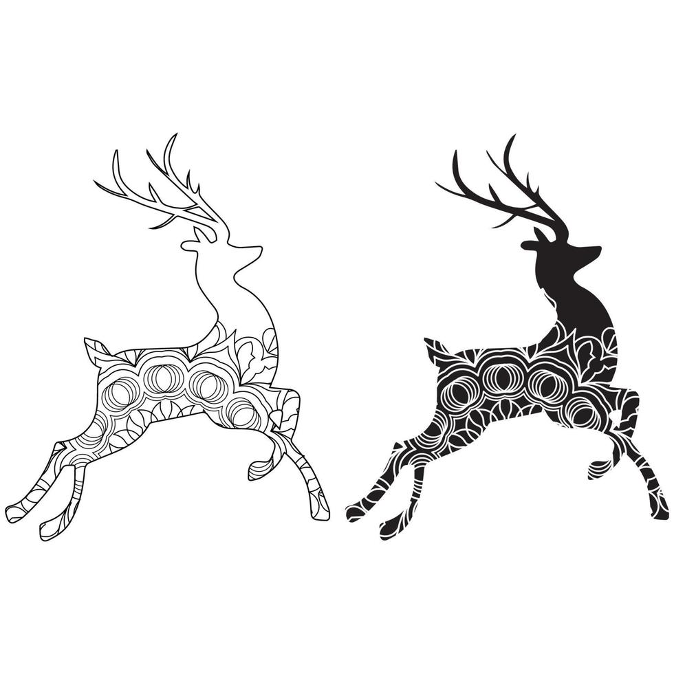 Deer Coloring page Free Vector