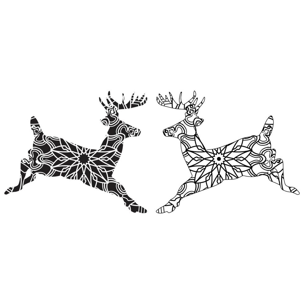 Deer Coloring page Free Vector