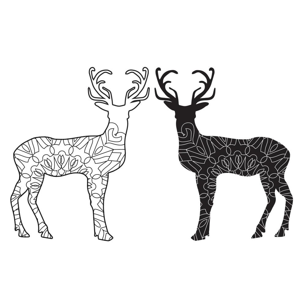 Deer Coloring page Free Vector