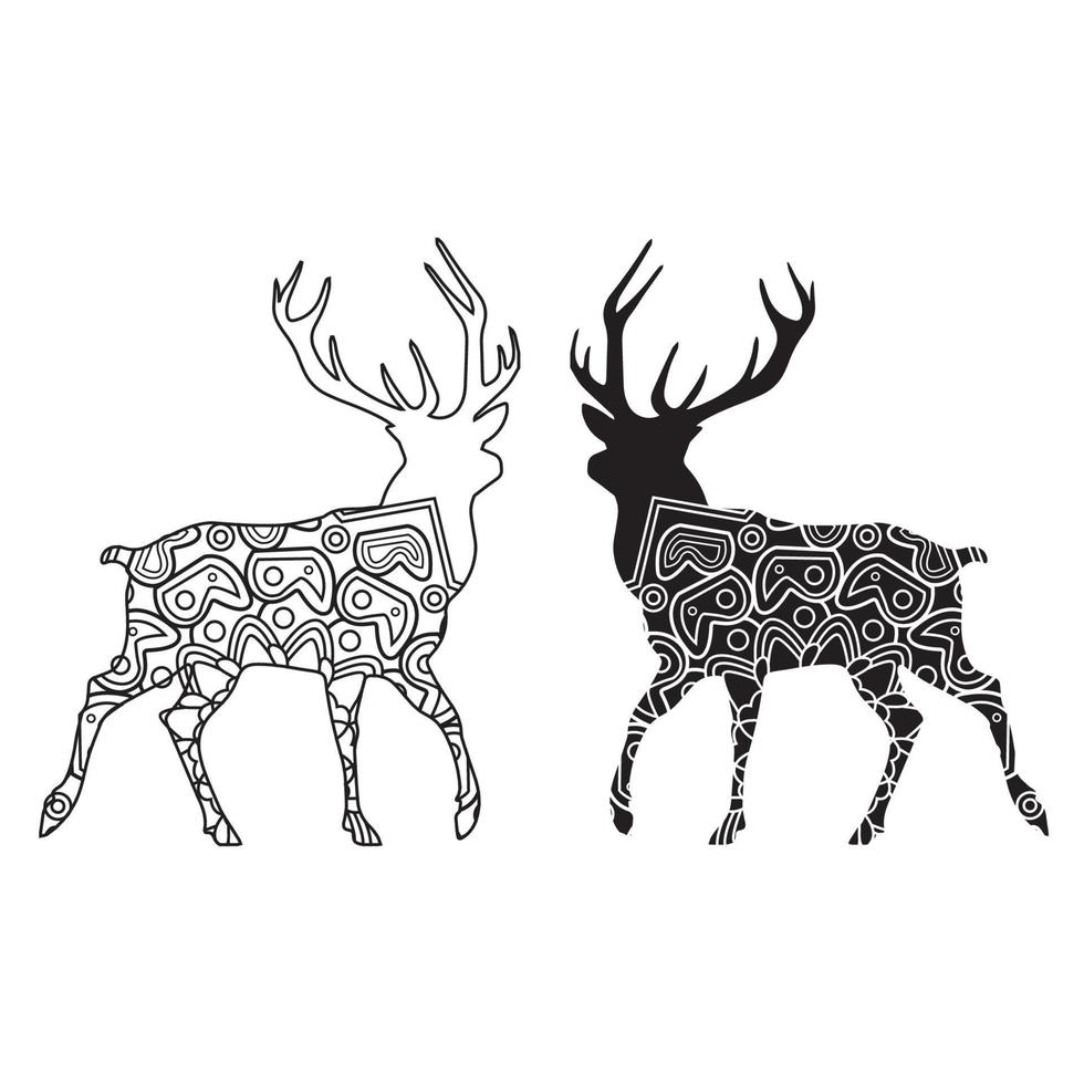 Deer Coloring page Free Vector