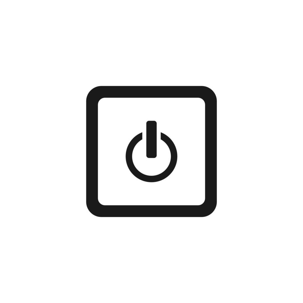 Power button vector icon on white background