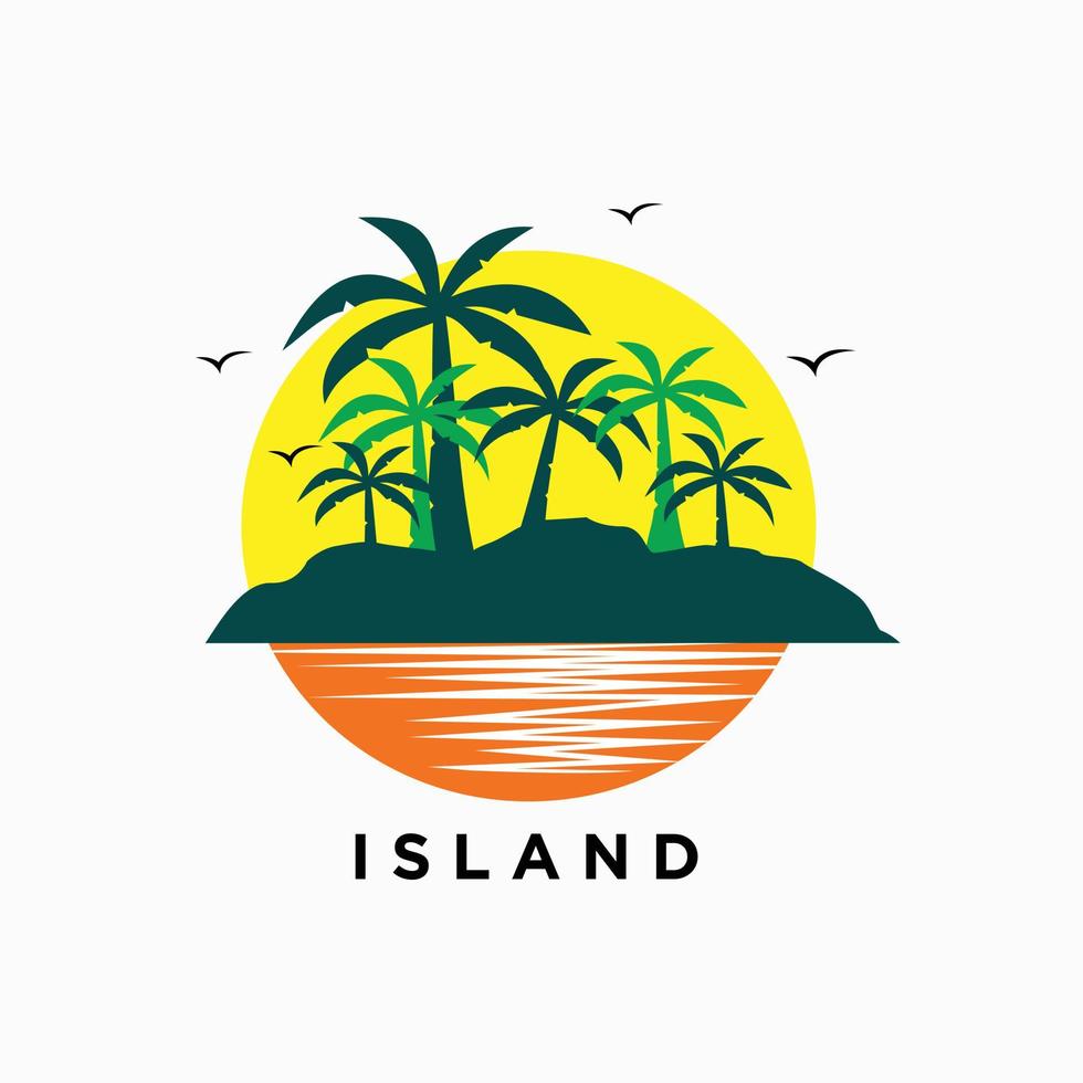 Island icon vector design template