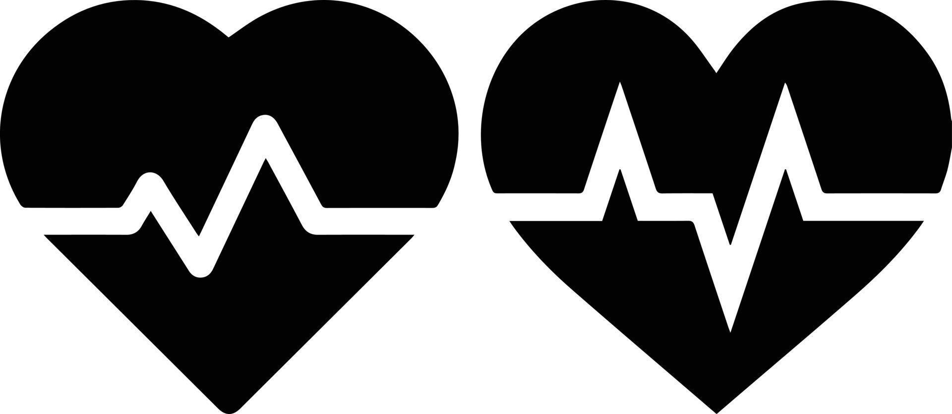 Heartbeat icon collection. Heartbeat line with the shape of a heart. heart beat pulse flat icon vector