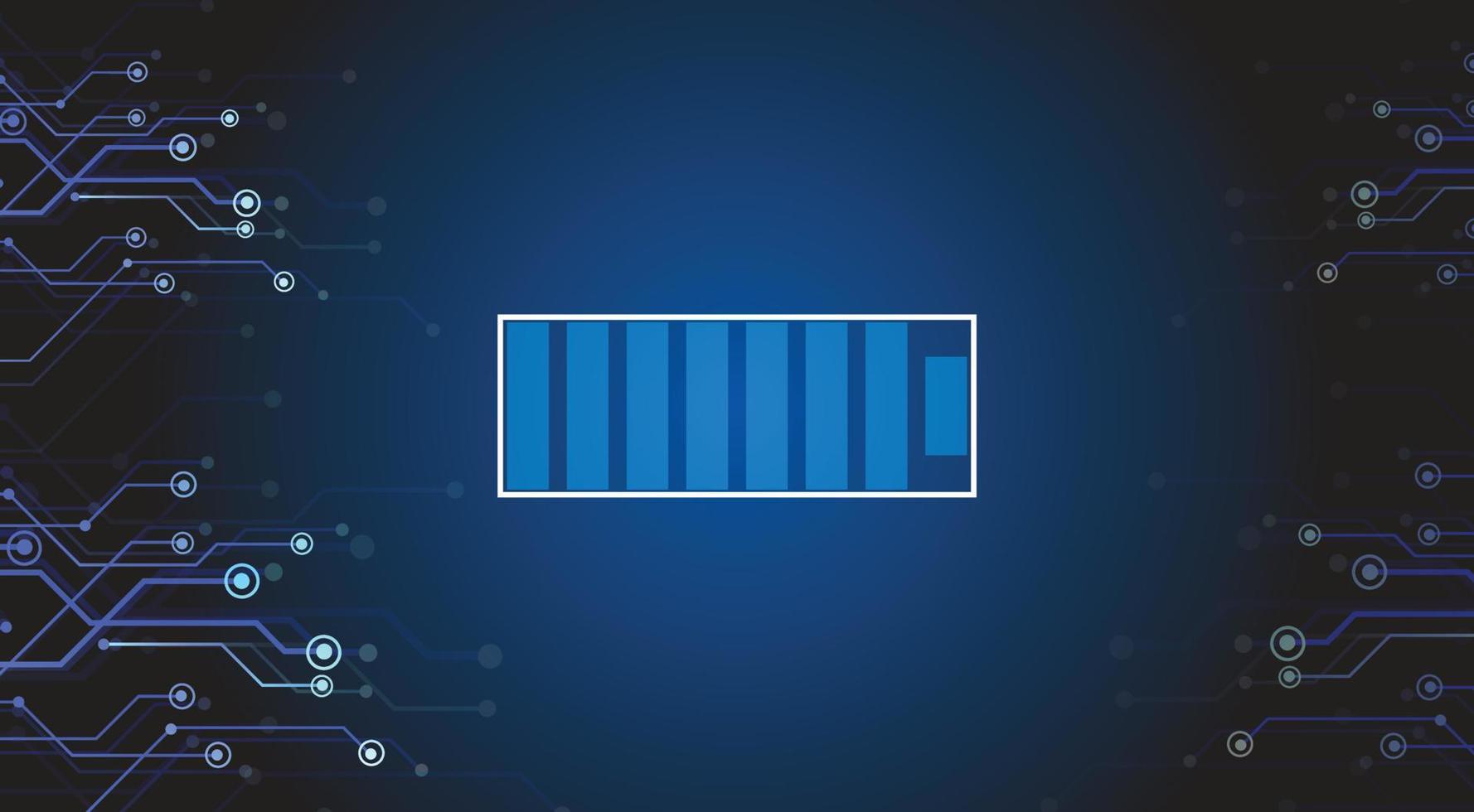 battery starts recharging. the electric energy supply. status battery load isolated vector