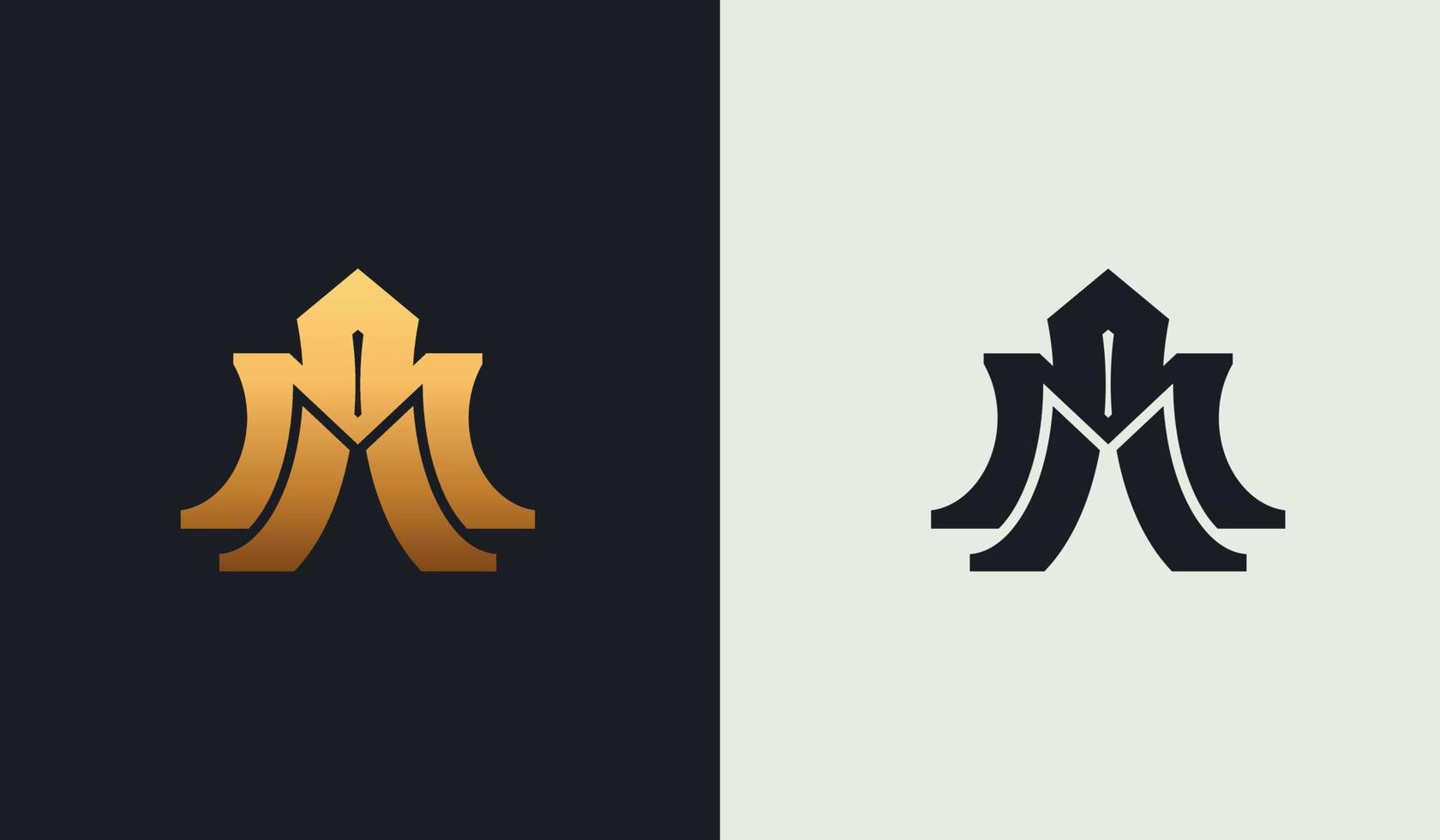 Initial MA AM M A Monogram Logo Template. Initial Based Letter Icon Logo vector