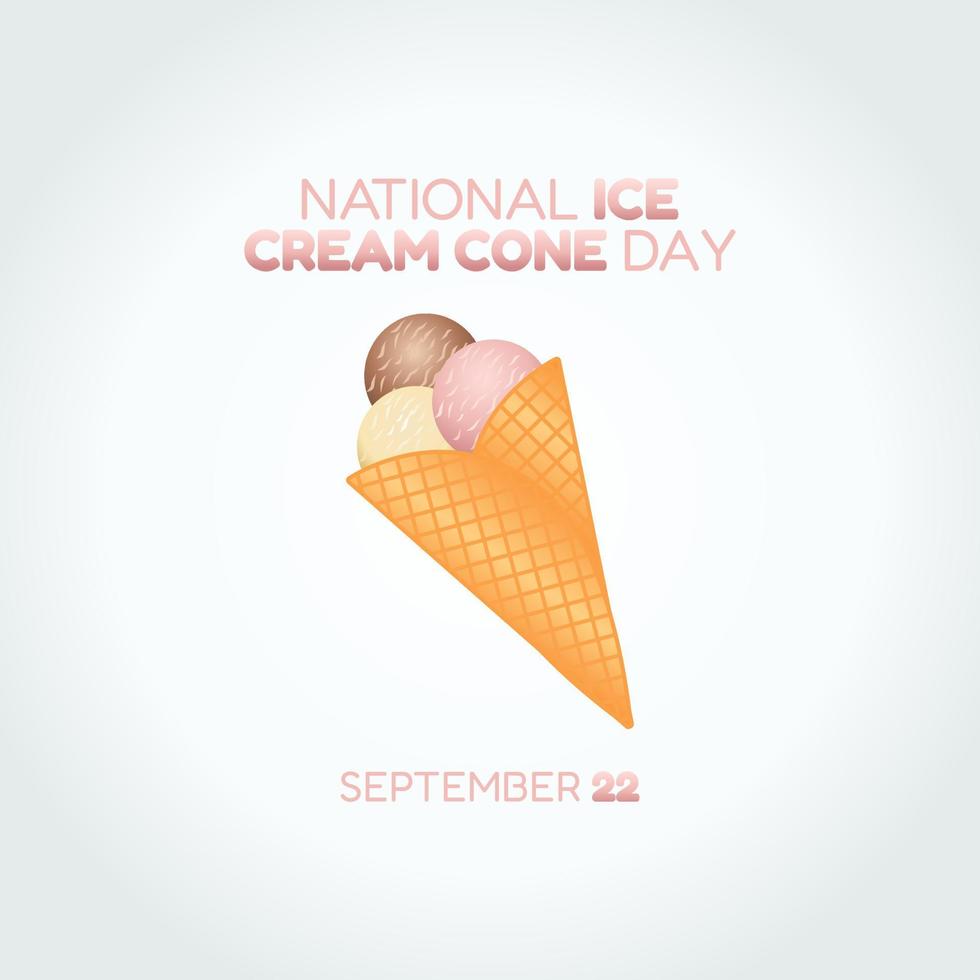 vector graphic of national ice cream cone day good for national ice