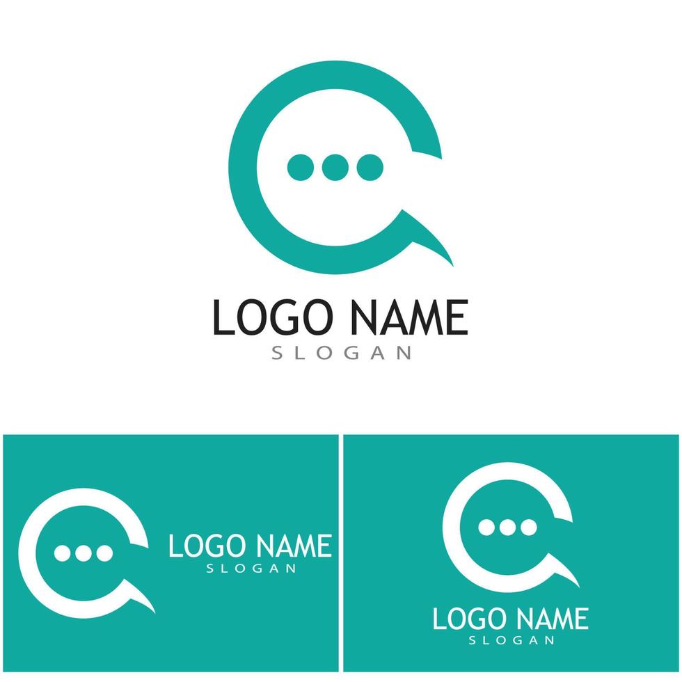 Speech bubble Logo template vector illustration