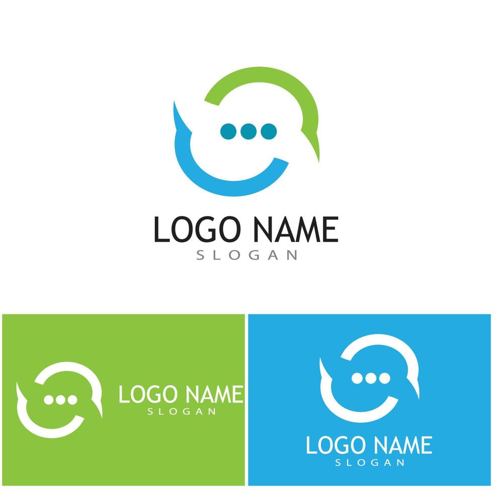Speech bubble Logo template vector illustration