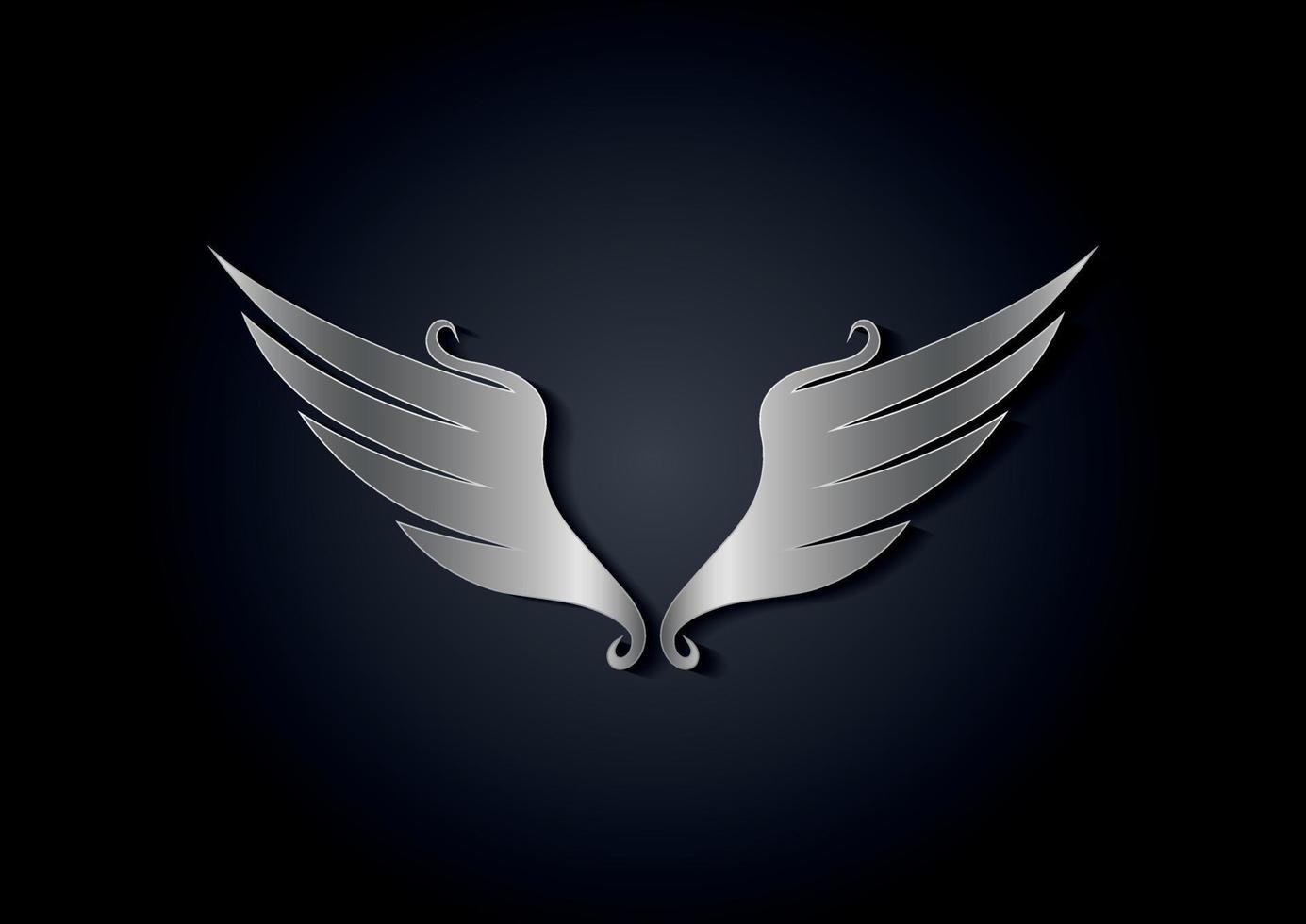 Silver luxury wings vector illustration 11844619 Vector Art at Vecteezy