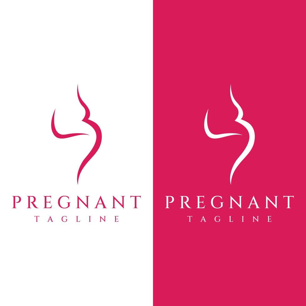 Abstract Logo design of mother or pregnant woman or baby. Logos for clinics, pharmacies and hospitals. vector