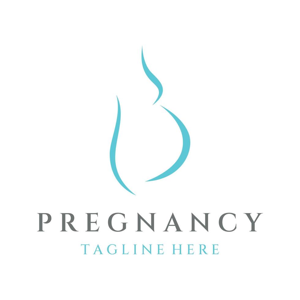 Abstract Logo design of mother or pregnant woman or baby. Logos for clinics, pharmacies and hospitals. vector