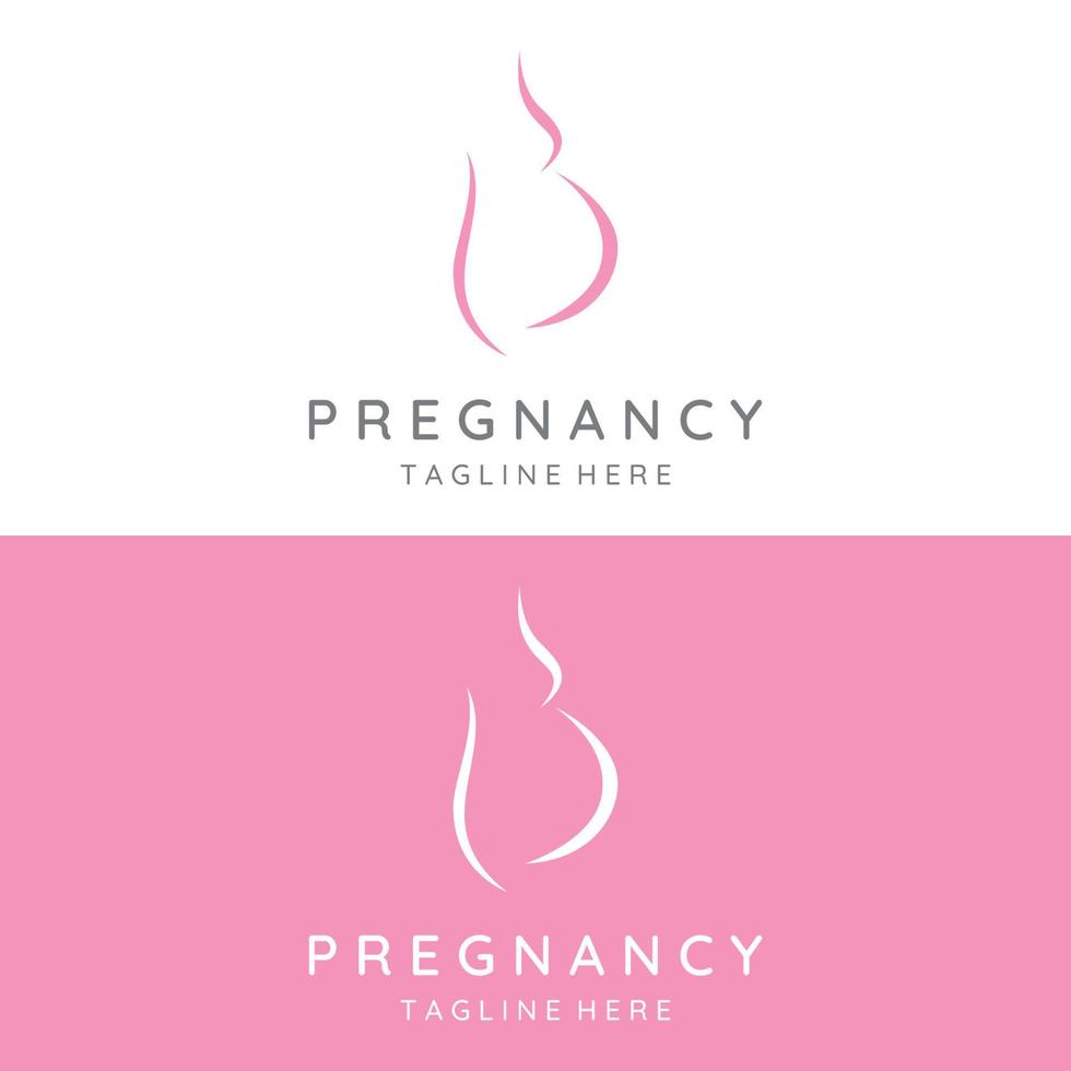 Abstract Logo design of mother or pregnant woman or baby. Logos for clinics, pharmacies and hospitals. vector