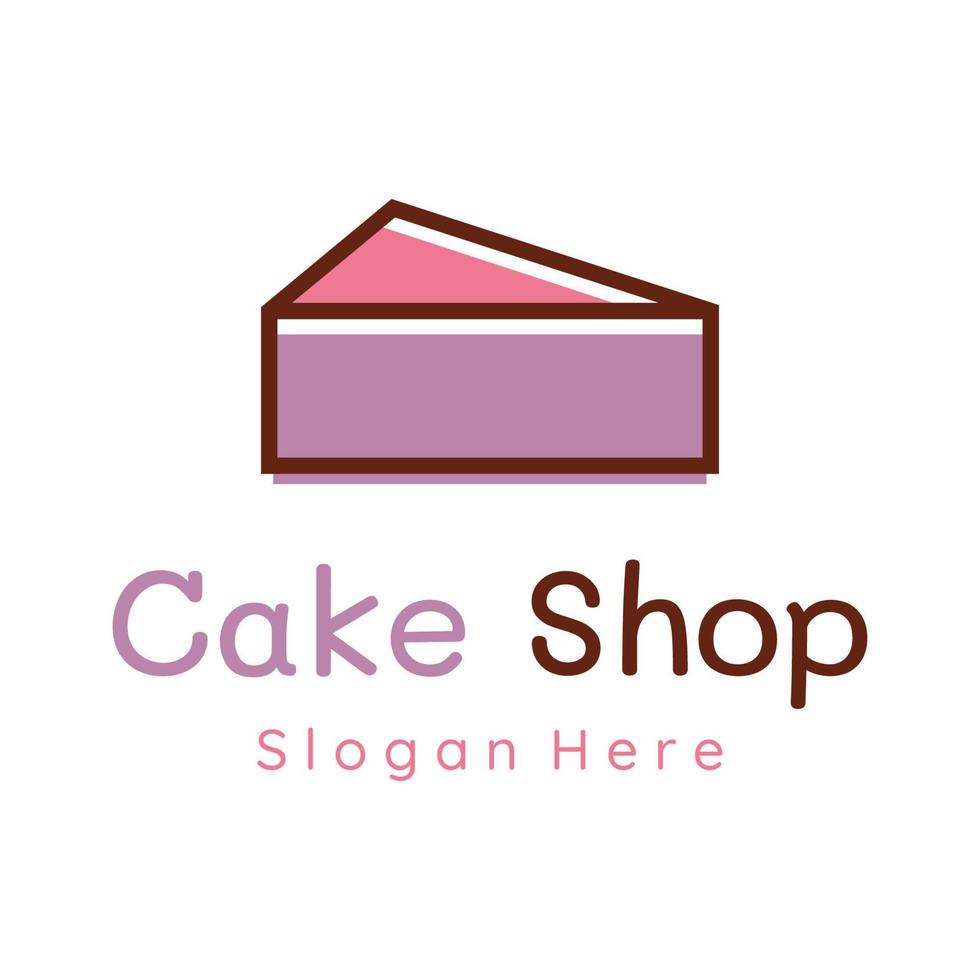 Cake or bakery logo template vector design.Sweet cake, birthday cake, cup cake, cake with cherries. Logo for business, cake shop, cake shop etc.