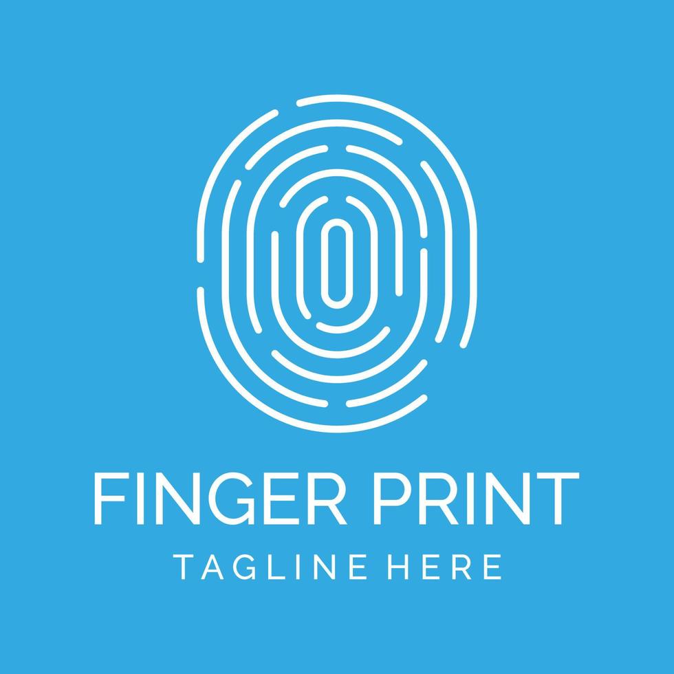 Modern human fingerprint vector logotype. Fingerprint for identity, business card, technology, digital.