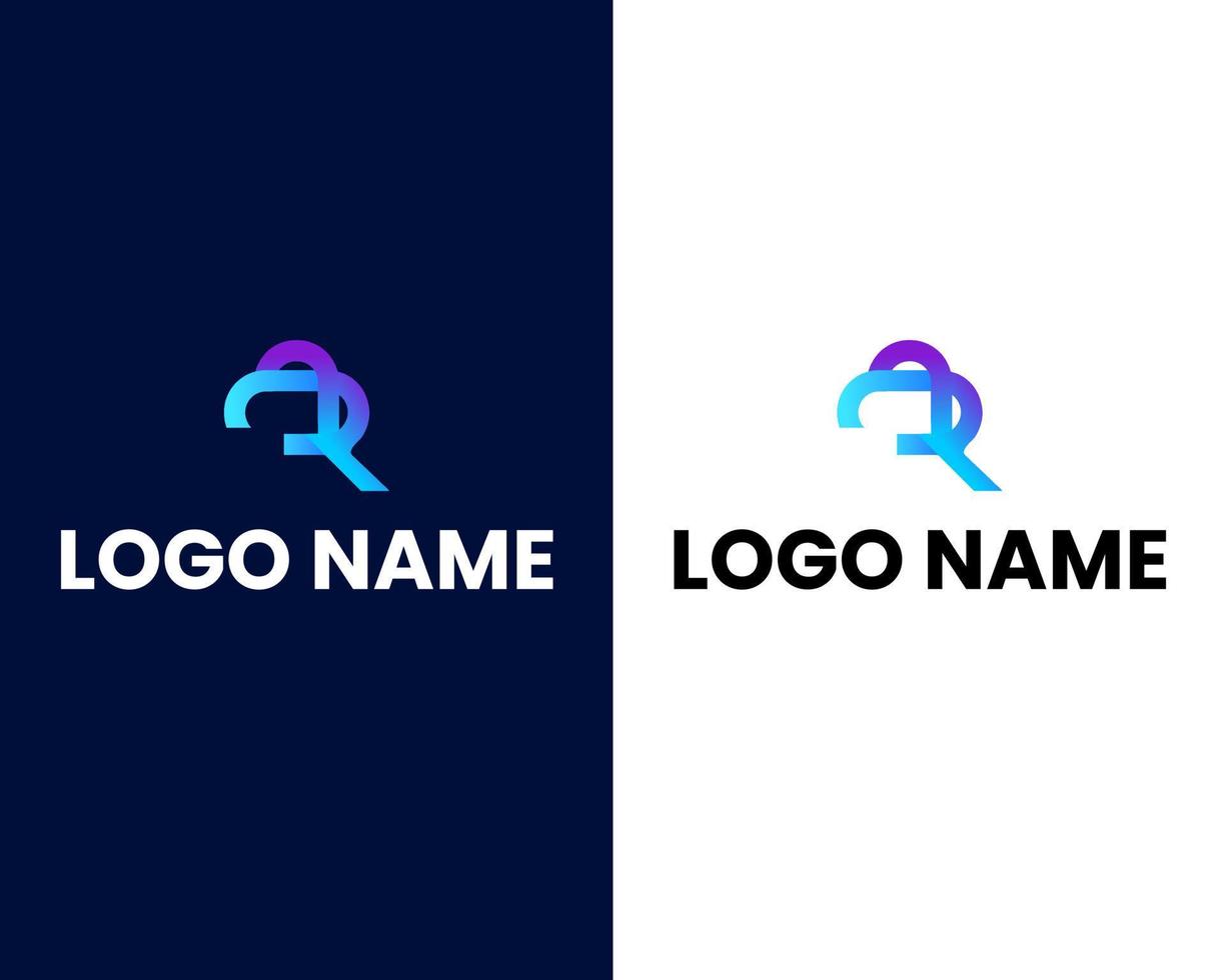 letter r and j modern logo design template vector