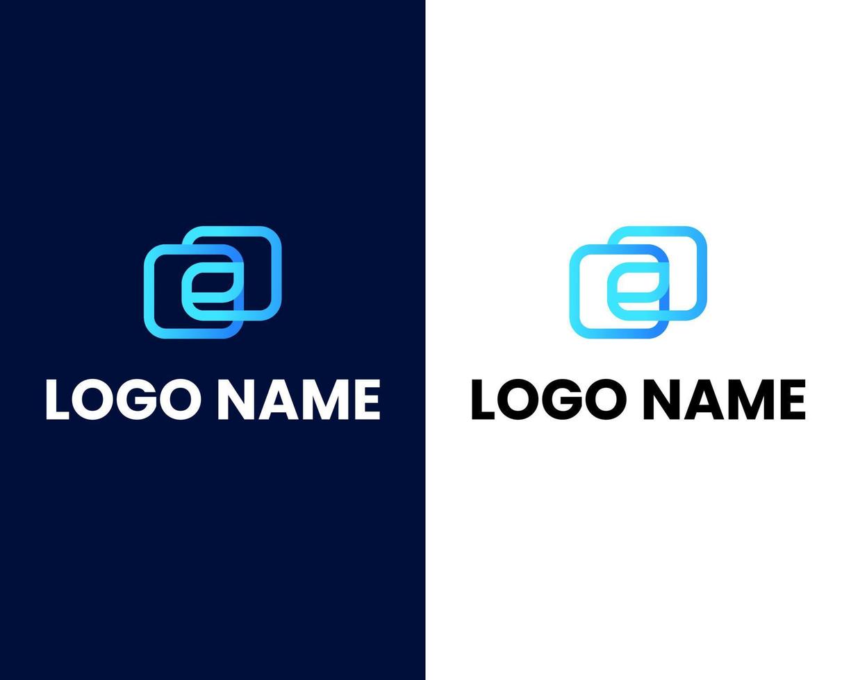 letter e and b modern logo design template vector