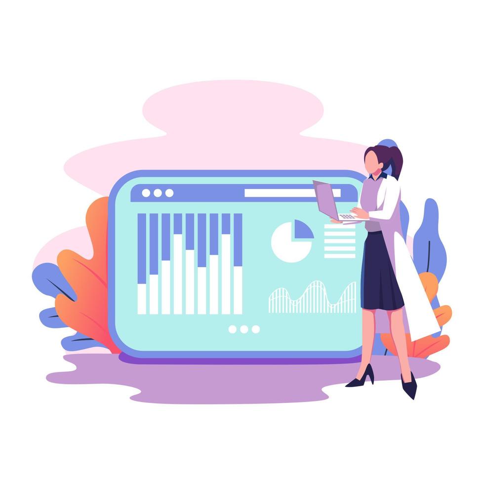 Project initation flat style illustration design vector