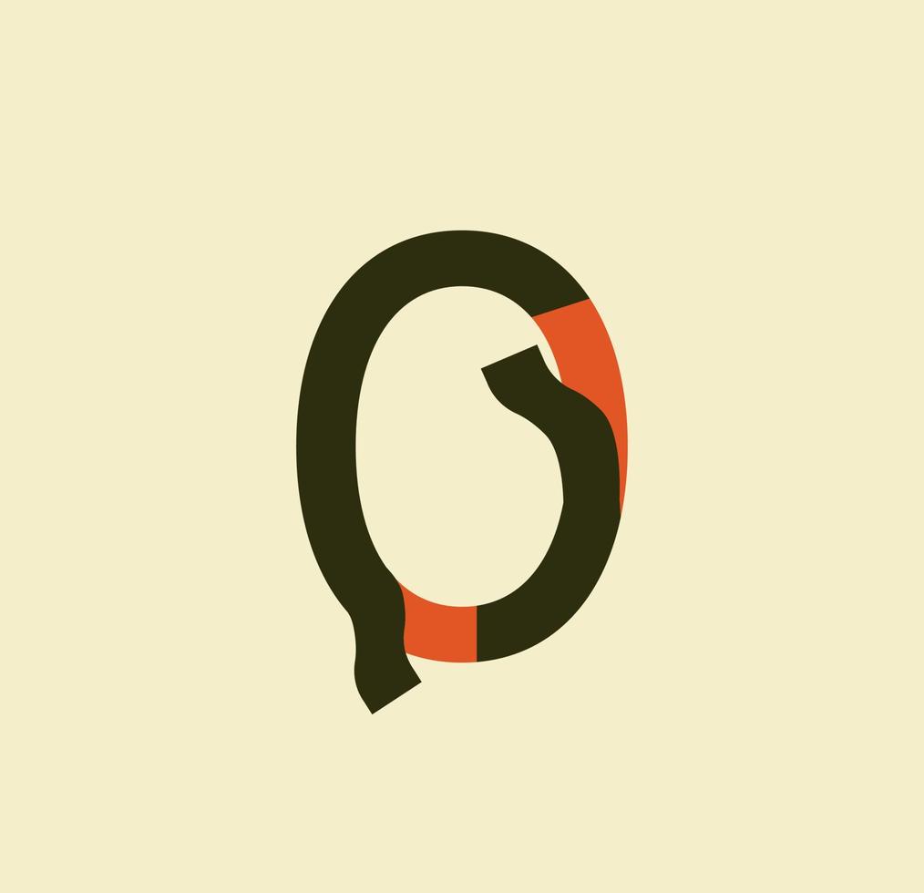 Stripped number 0. Sticky paper letters. Book, logo, business and template design. illustration on paper background. vector